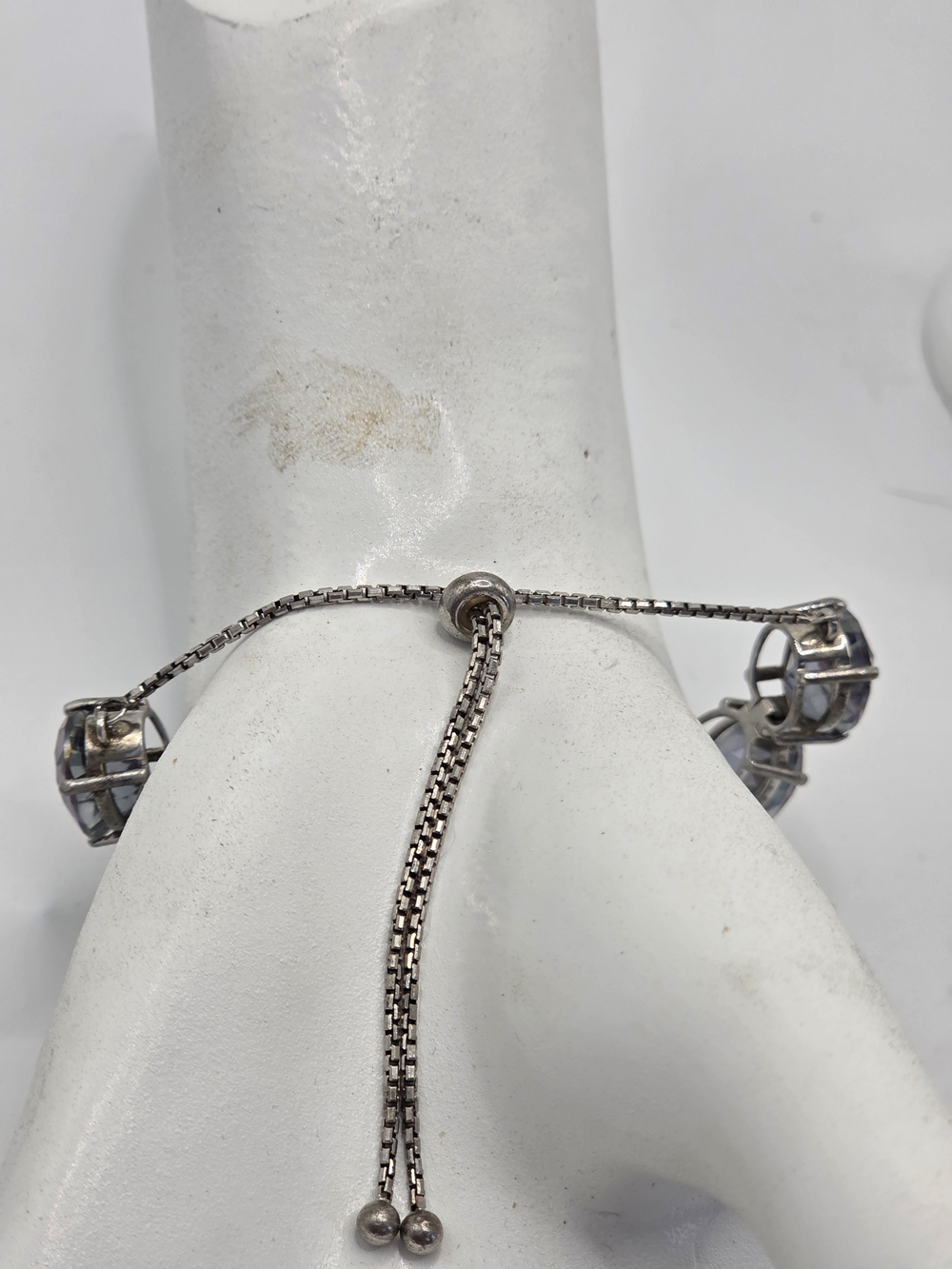 Chuck Clemency Mystic Topaz Bolo Expansion Bracelet Rhodium - Picture 5 of 5